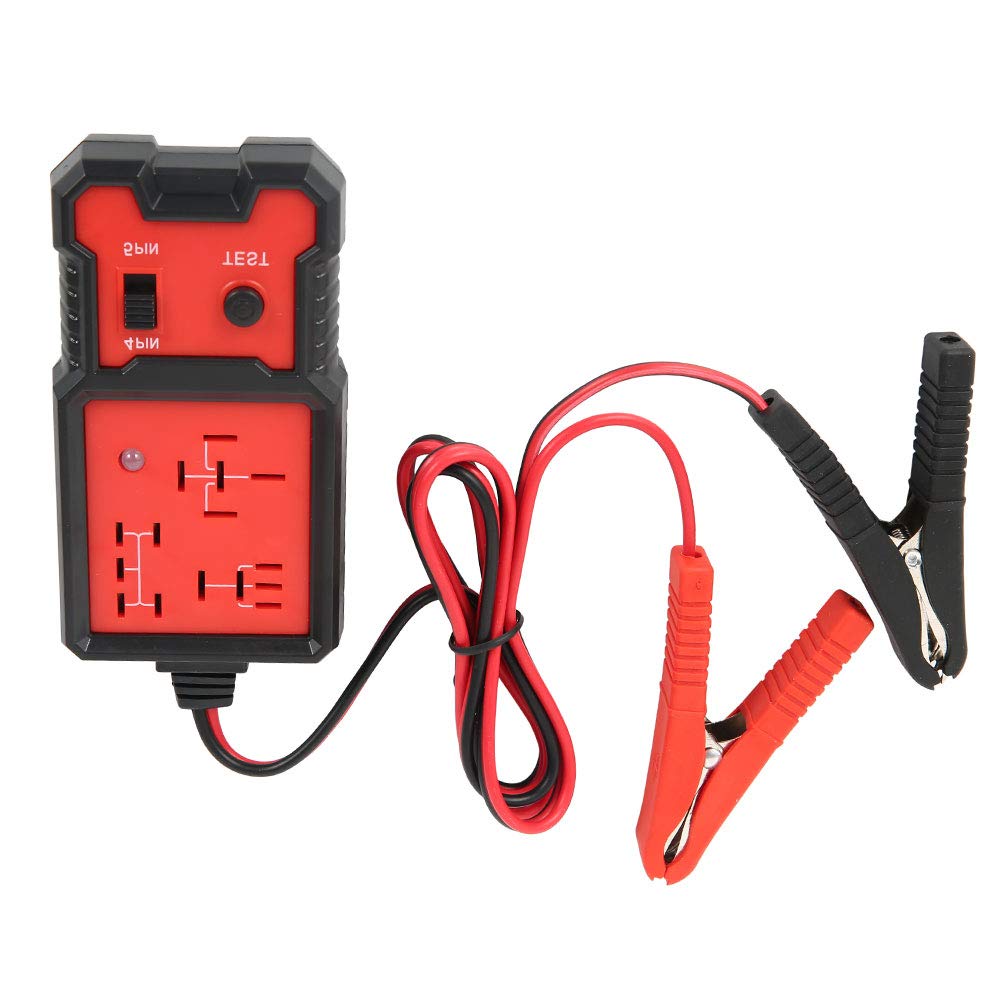 12V Automotive Relay Tester - Car Battery & Alternator Checker with Clips & Electronic Relay Analyzer Diagnostic Tool