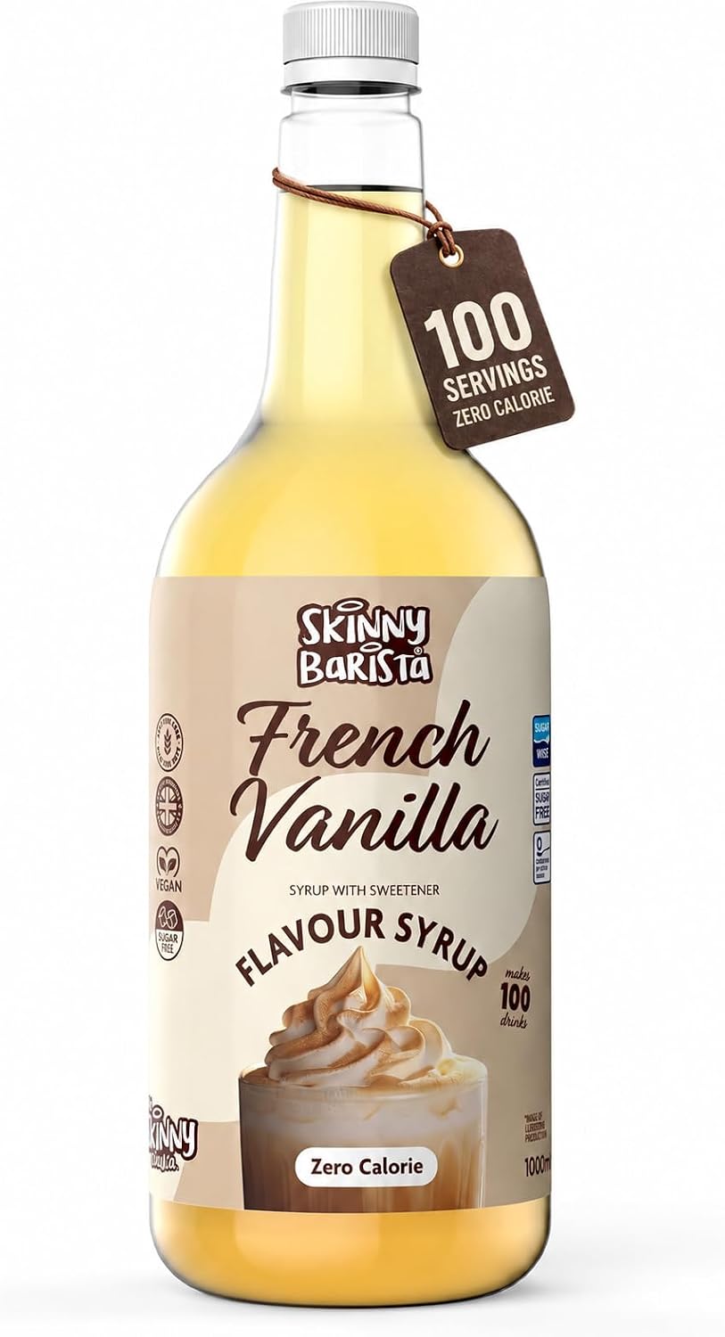Skinny Food Co French Vanilla Coffee Syrup - Sugar Free 1L Coffee Syrup