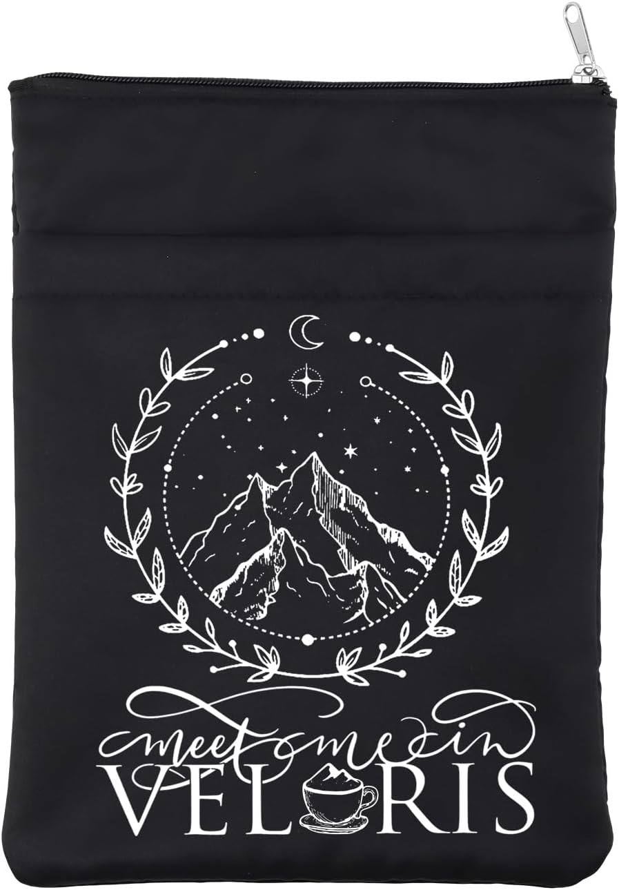 Novel Merchandise Book Sleeve Meet Me in Gift Literature Gift Bookish Gift (MeetMeVelBblk)