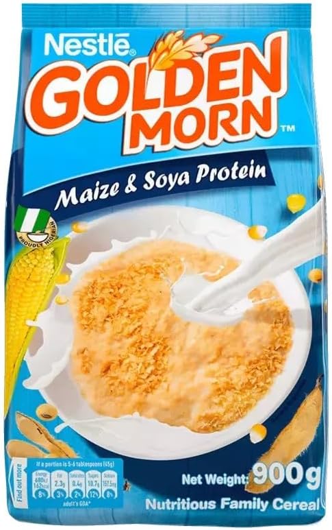 Golden Morn 900g | Maize & Soya Protein | PACK OF 1| Nutritious Family Cereal | Nigerian | GRAIN SMART.