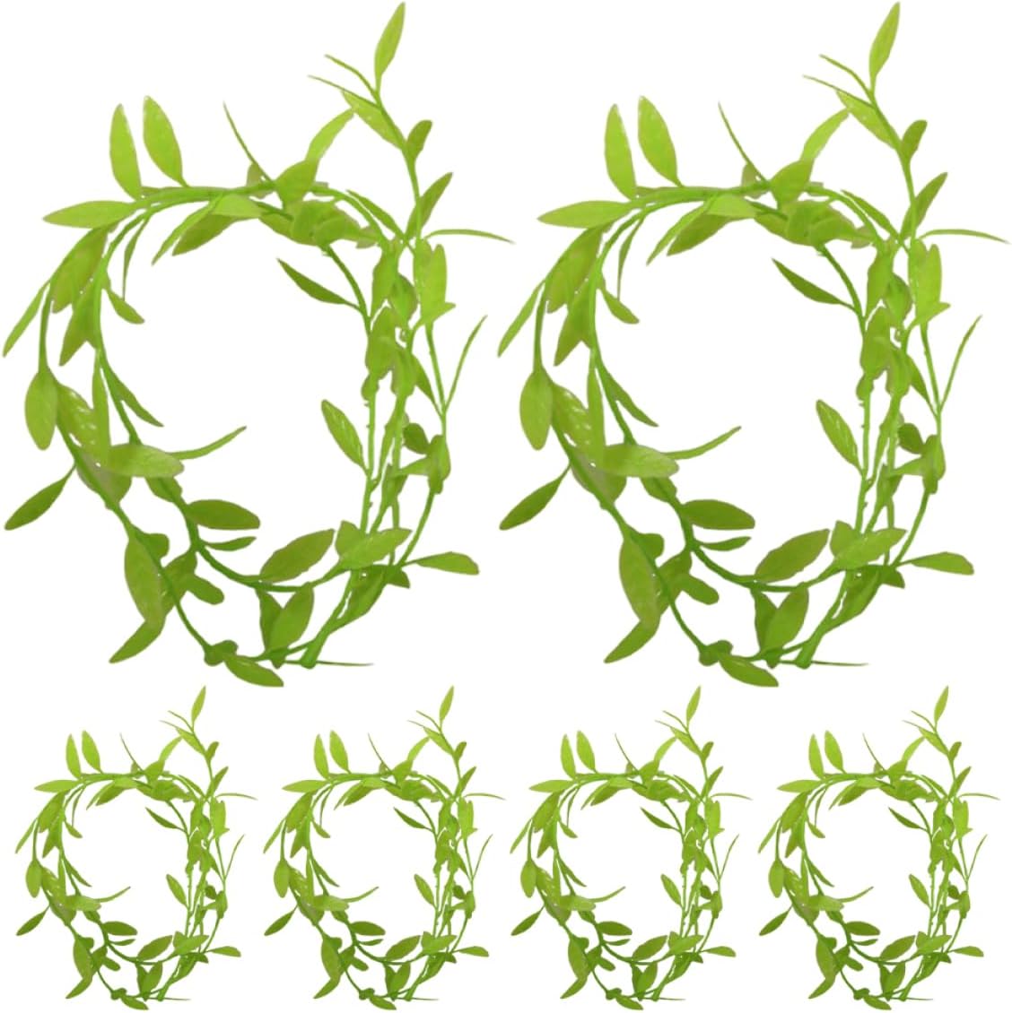 PRETYZOOM 6pcs Miniature Fake Vines Artificial Leaf Garland for Micro Landscape Greenery Decorative Vines for Dollhouse