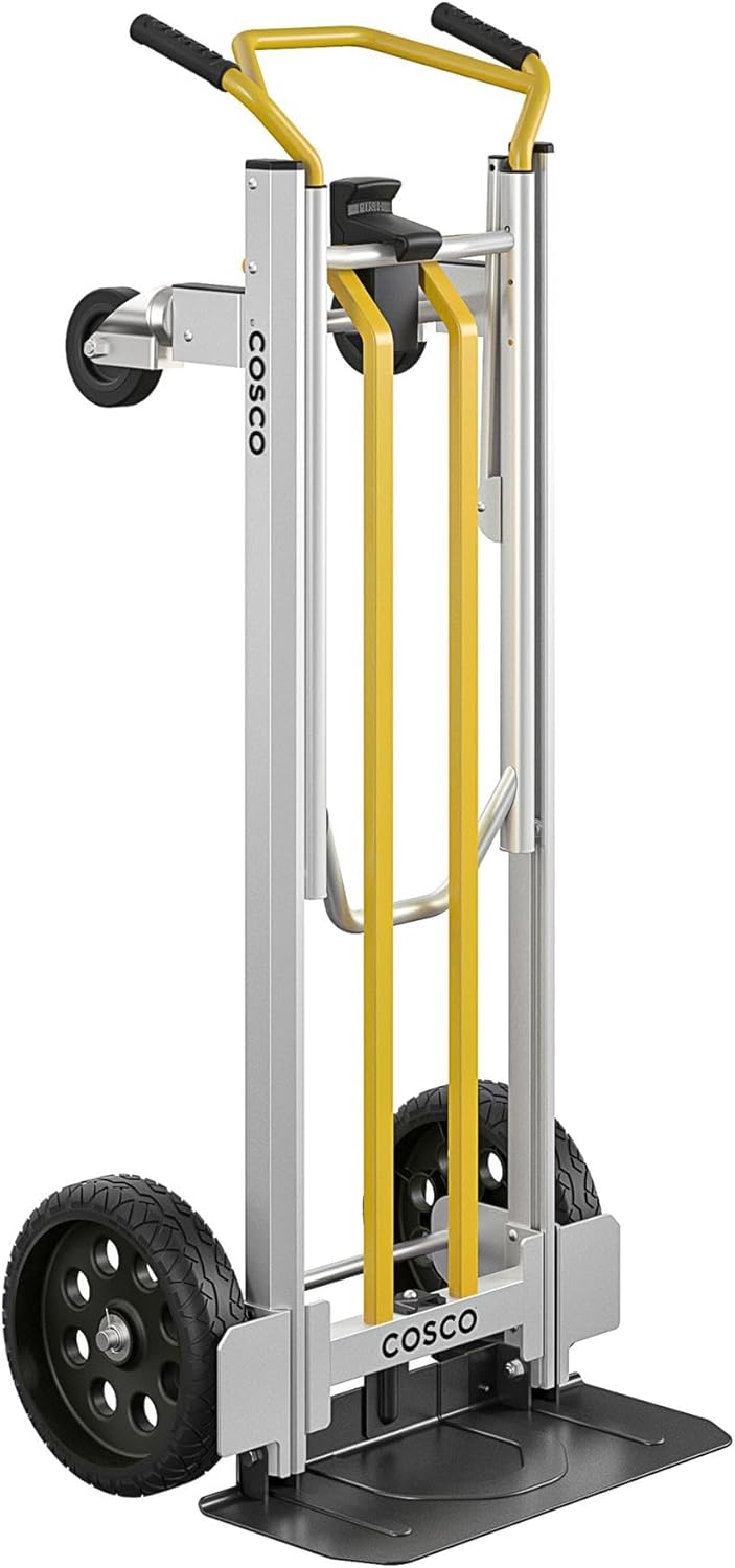 COSCO Next Generation 3-in-1 Folding Toe Plate Hand Truck, 800/1000 Pound Weight Capacity