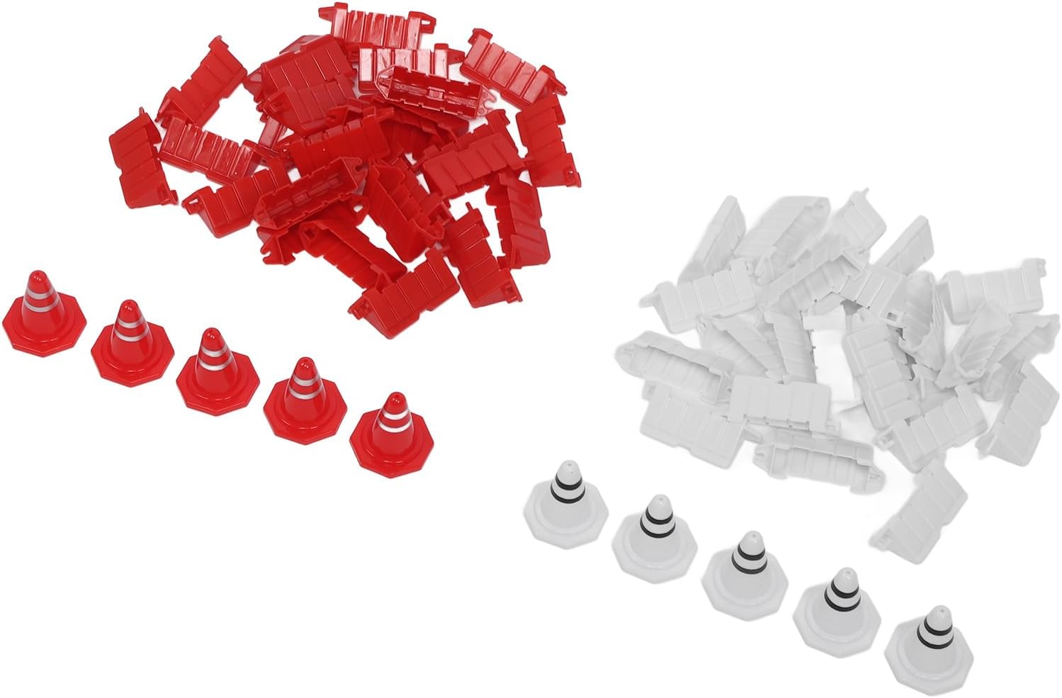 RC Car Racing Road Barrier, 50Pcs RC Car Racing Road Barrier with Plastic Portable 10pcs RC Racing Traffic Road Cones Remote & App Controlled Vehicles & Parts for Training