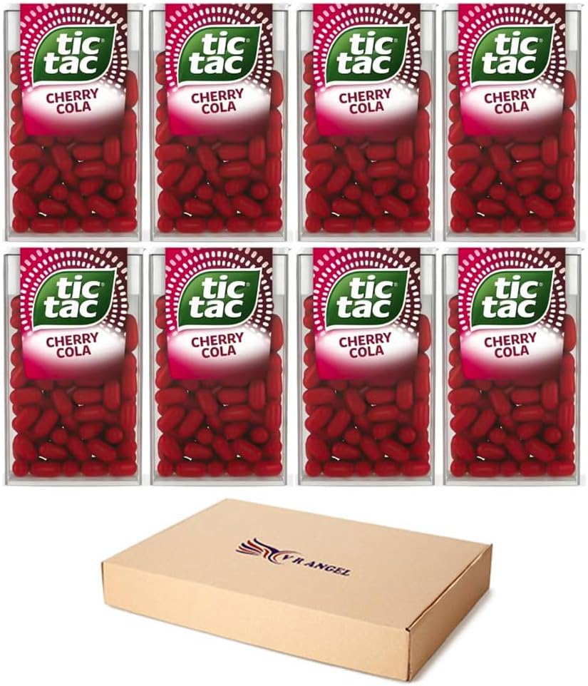 8 x Cherry Tic Tac Mint Sweets For Little Moments of Refreshment - Sold By VR Angel