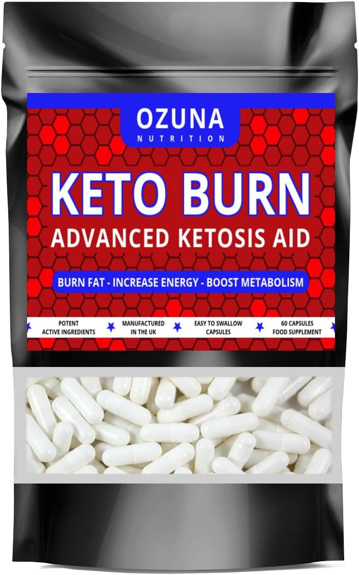 Keto Burn Advanced Keto Fat Burner Supplement - Weight Management & Energy Booster - 1 Month Supply - Diet Support for Men & Women - Fatty Acid & Carb Metabolism Pills