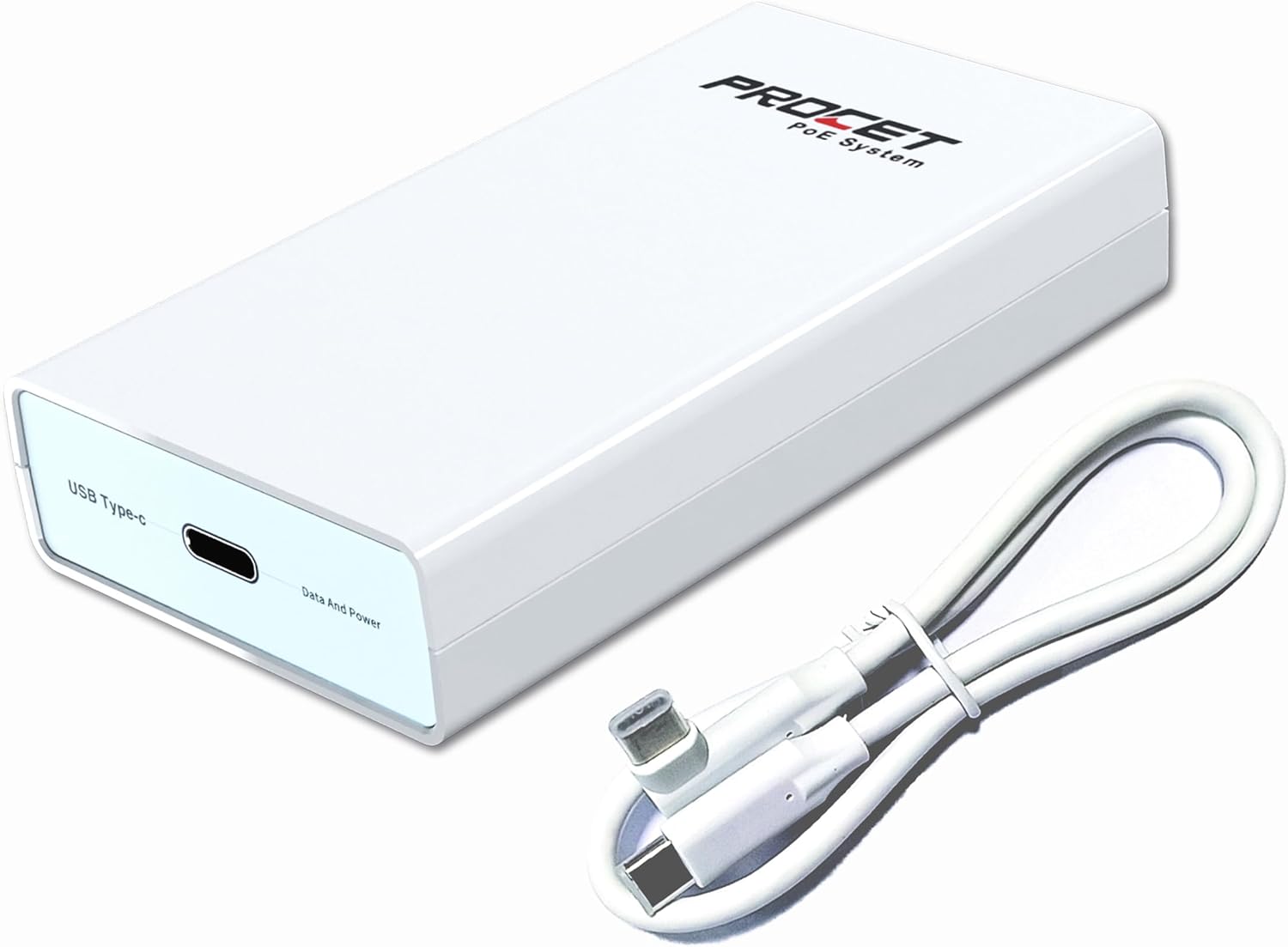 PROCET Gigabit PoE to USB C Converter up to 23W RJ45 to C Type Power Supply with Ethernet Adapter for Tablet, iPad, Home Assistant, Weather Sensor, Monitor, WebCam, Wireless AP