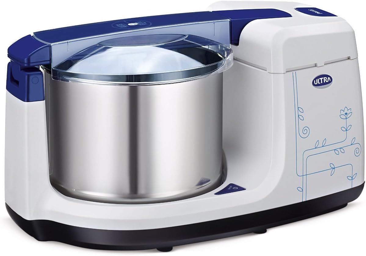 Elgi Ultra Bigg+ 2.5 Liter Table Top Wet Grinder | With Atta Kneader 110 Volt For USA & Canada, Blue