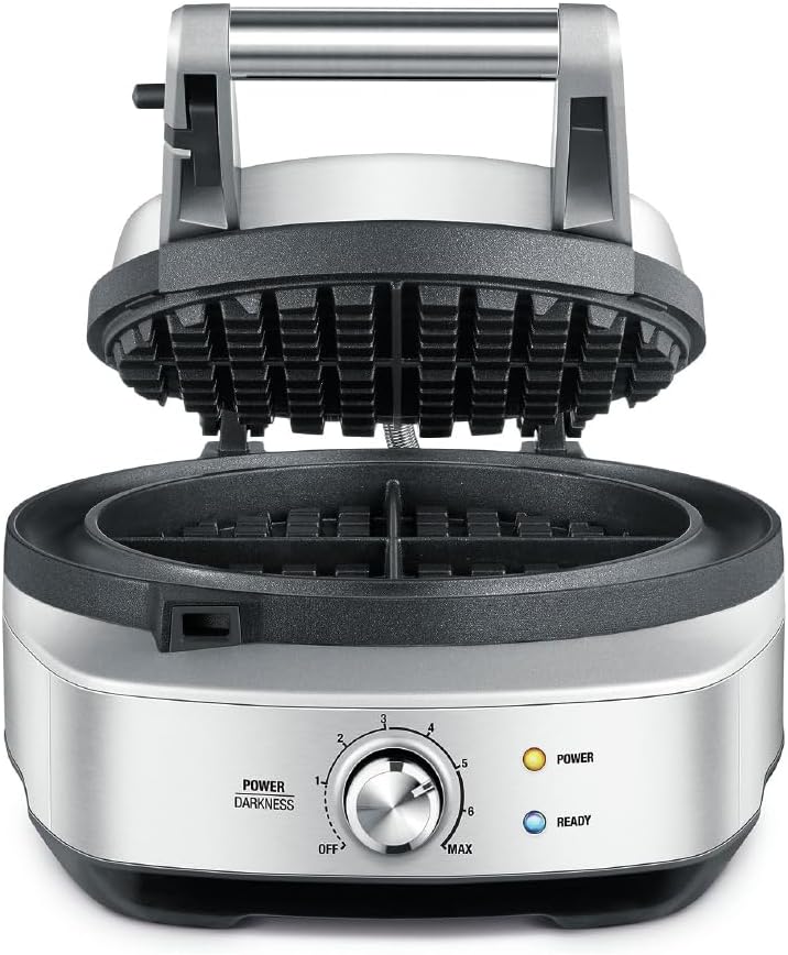 Sage - The No-Mess Waffle Maker - with Non-Stick Surface, No Mess Moat & Browning Control - Brushed Stainless Steel
