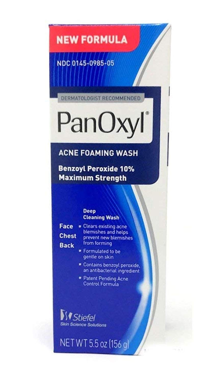 PanOxyl Acne Foaming Wash 10% Benzoyl Peroxide 5.5 oz (156 g)
