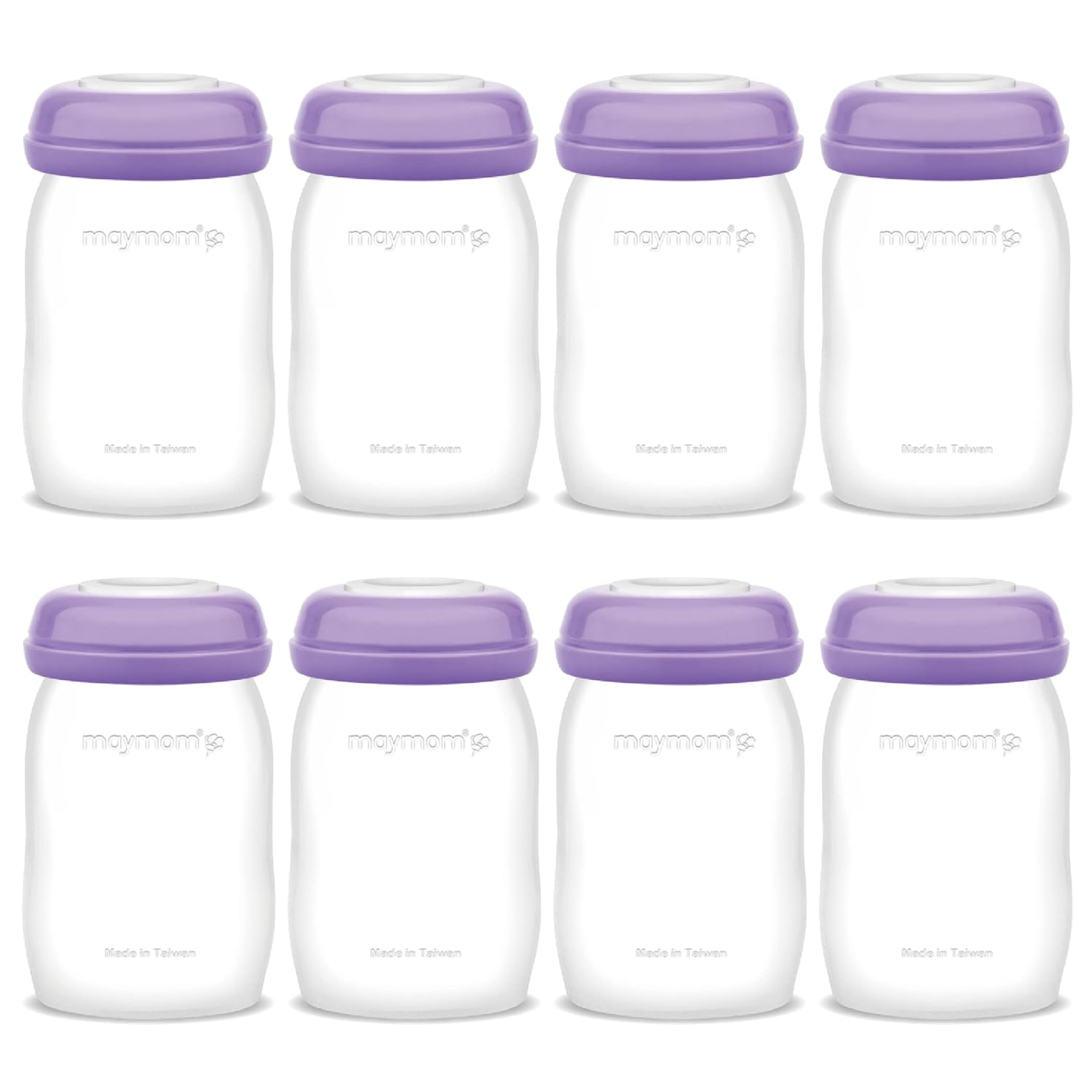 Maymom Storage Bottles Compatible with Lansinoh Pumps, Widemouth Version; Replace or Compatible with Laninoh Momma Bottles; 8 ct, 5oz