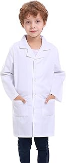 TopTie Kids Lab Coat Scrubs Childrens School Scientists Doctor Role Play Halloween Costume
