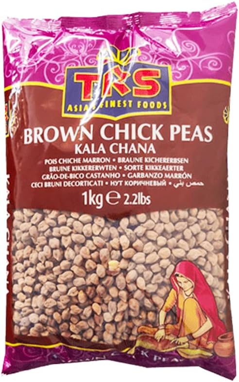 TRS Kala Chana | 1KG | Brown Chick Peas | Healthy Food | High Fibre | High Protein | Natural | Gluten Friendly | Indian Origin