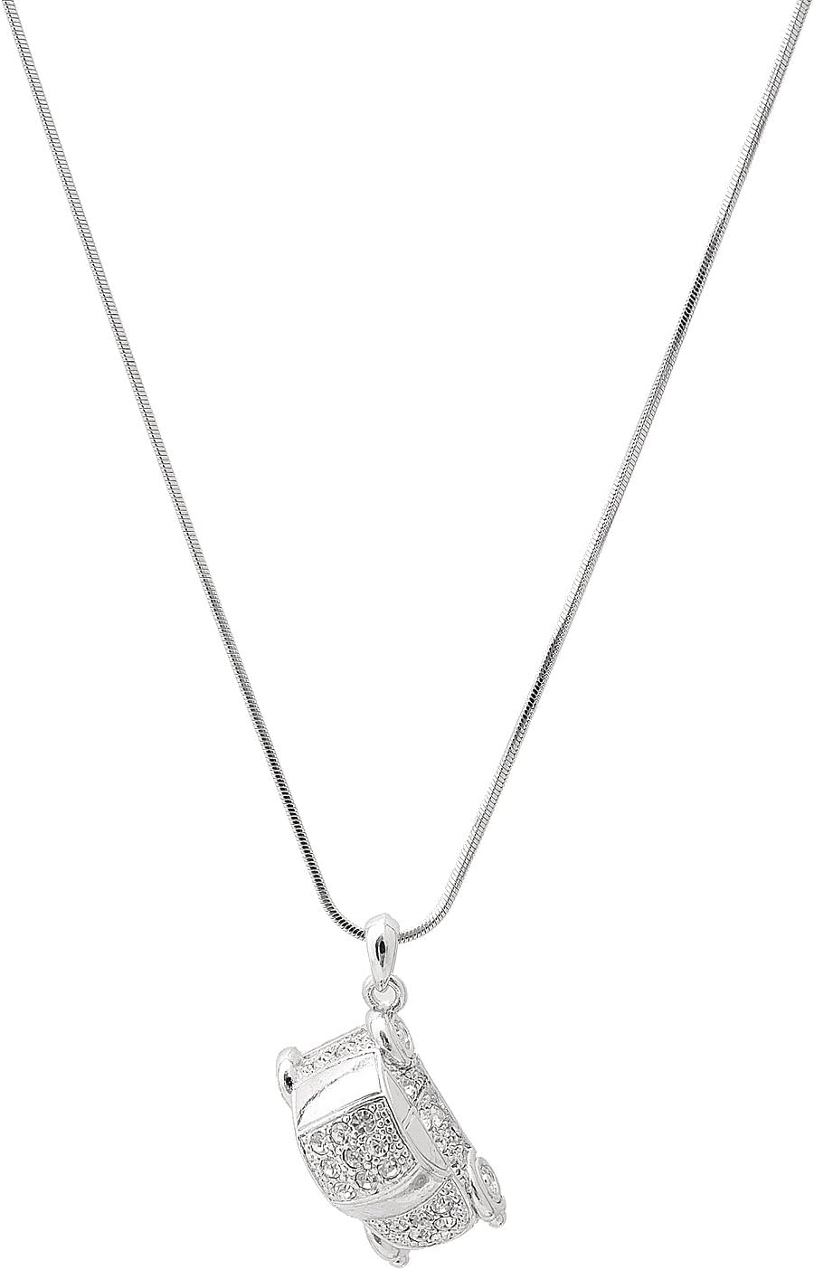 Crystal Volkswagen Beetle Wagon Necklace