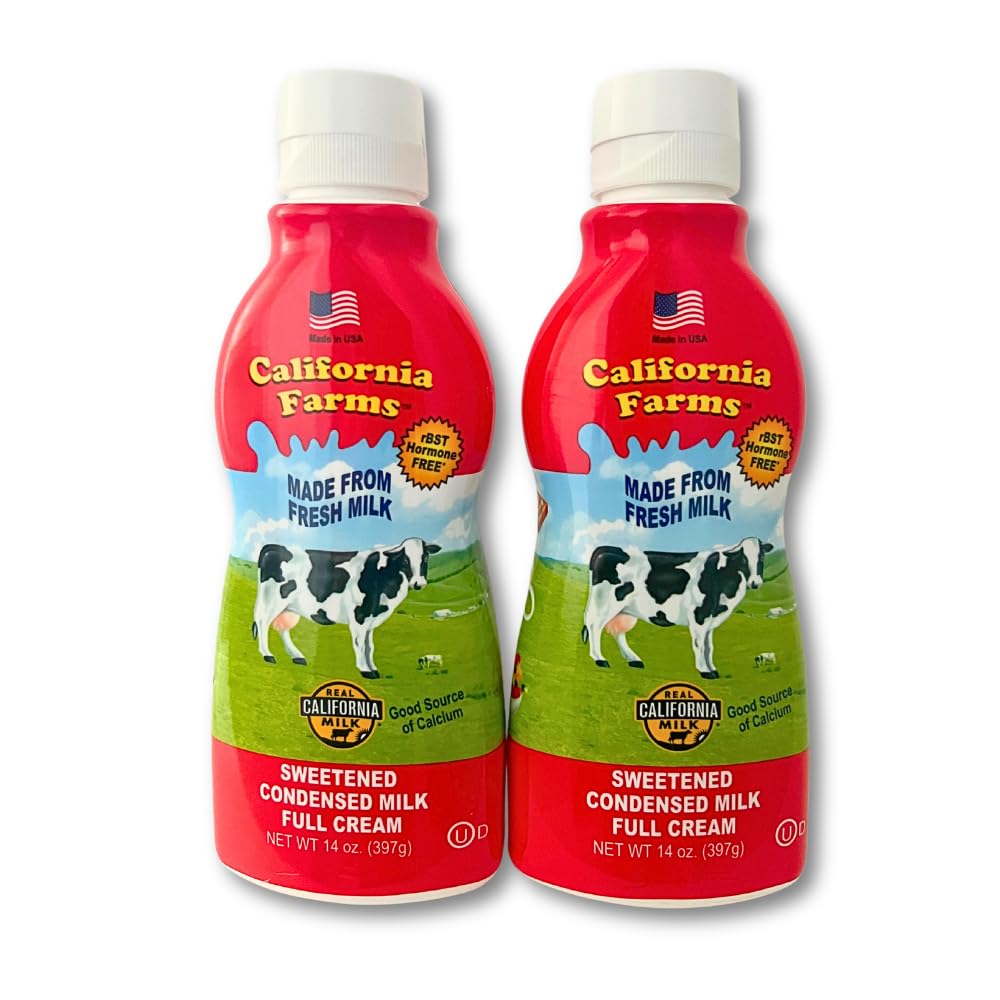 California Farms Sweetened Condensed Milk Full Cream 14oz Bottle 2-Pack