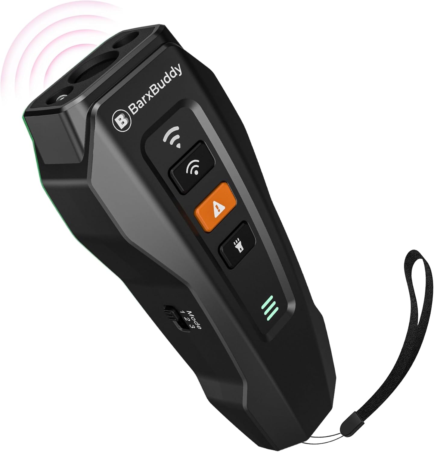 BarxBuddy 2nd Gen Dog Bark Deterrent Devices | Long Range Ultrasonic | Bark Collar Alternative | Dog Training Indoor/Outdoor | Rechargeable Anti Bark Device for Dogs (Black)