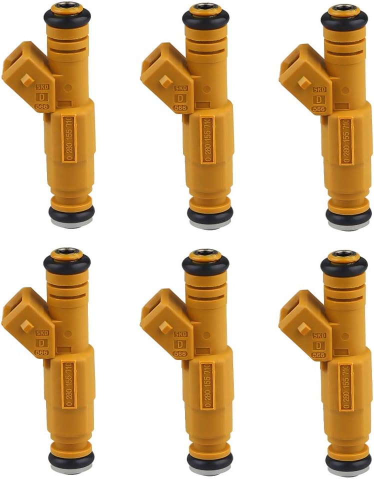 JDMON Fuel Injectors Compatible with Jeep Cherokee XJ 1989-1998 Grand Cherokee1993-1998 Wrangler 1991-1998 Comanche 1987-1992 4.0L 0280155710 0280155700