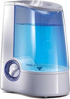 Vicks Warm Mist Humidifier - Air Humidifier for Bedroom, Home & Large Room, Baby, Kids and Adults Soothing Steam Vaporizer for Cough, Congestion, Allergies & Dry Air, VapoSteam Compatible