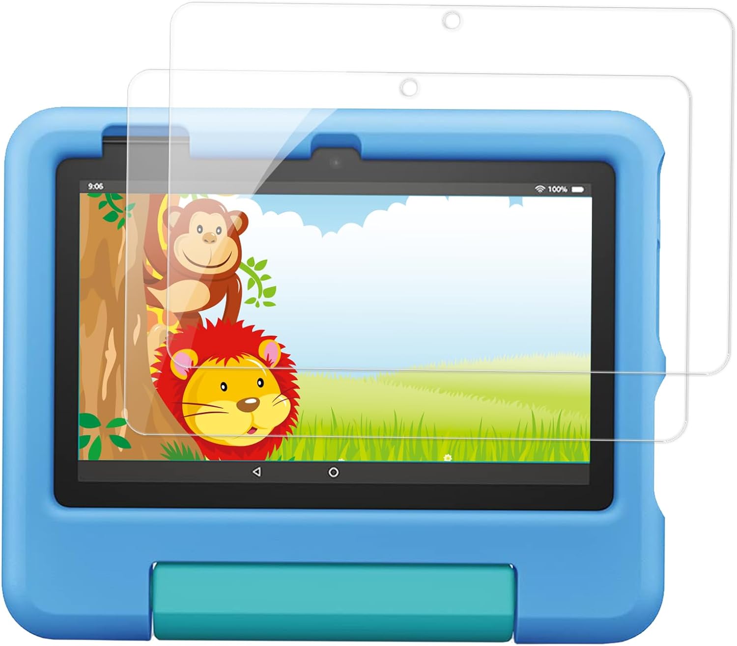 RRICHH 2 Pack Screen Protector for 7/7 Kids Tablet (2022 12th), Ultra-Clear Touch Sensitive, Anti-Scratch, Straight Tempered Glass Screen Protector, HD Display, 9H Hardness, Anti-Fingerprint