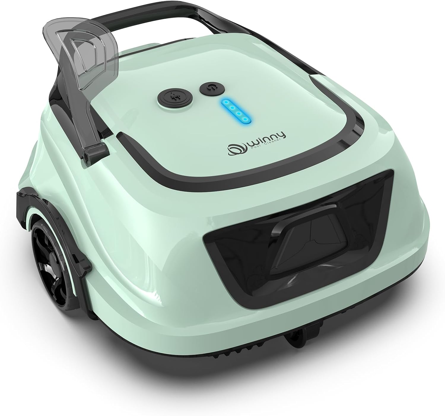 Cordless Robotic Pool Vacuum for Above Ground Pools with Self-Parking, 120-Min Runtime & 2.5h Fast Charging, Dual Filters & Powerful Suction, Ideal for Flat Above Pools up to 1076 sq.ft（Sage Green）