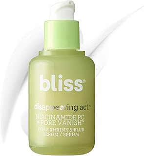 Bliss Niacinamide Disappearing Act Pore Serum | Reduces Pores & Smooths Skin | Infused with Vitamin B3 & Green Tea | Dermatologist Tested | Vegan & Cruelty-Free | 1 Fl Oz