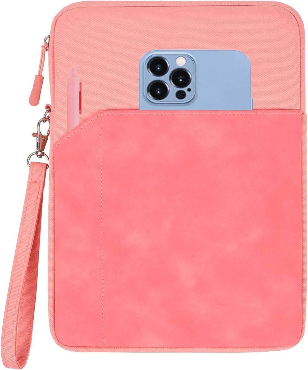 6-7 Inch Sleeve Case for All-New Kindle Paperwhite 7"/Amazon Kindle Paperwhite 6.8", Fire 7 Tablet, 6-inch Kindle, eBook, Protective Sleeve Cover Pouch Bag Carrying Case with Pocket, Pink