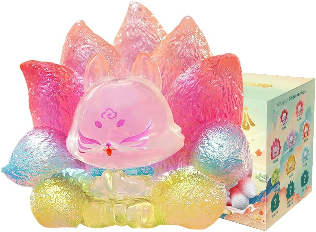 Aven Rabbit Ancient Nine Fox Fairy Series 2 Mystery Box Toy Action Figure Blind Box Toys Girl Birthday Party Gift Christmas Holiday Room Desktop Decoration 1 PC