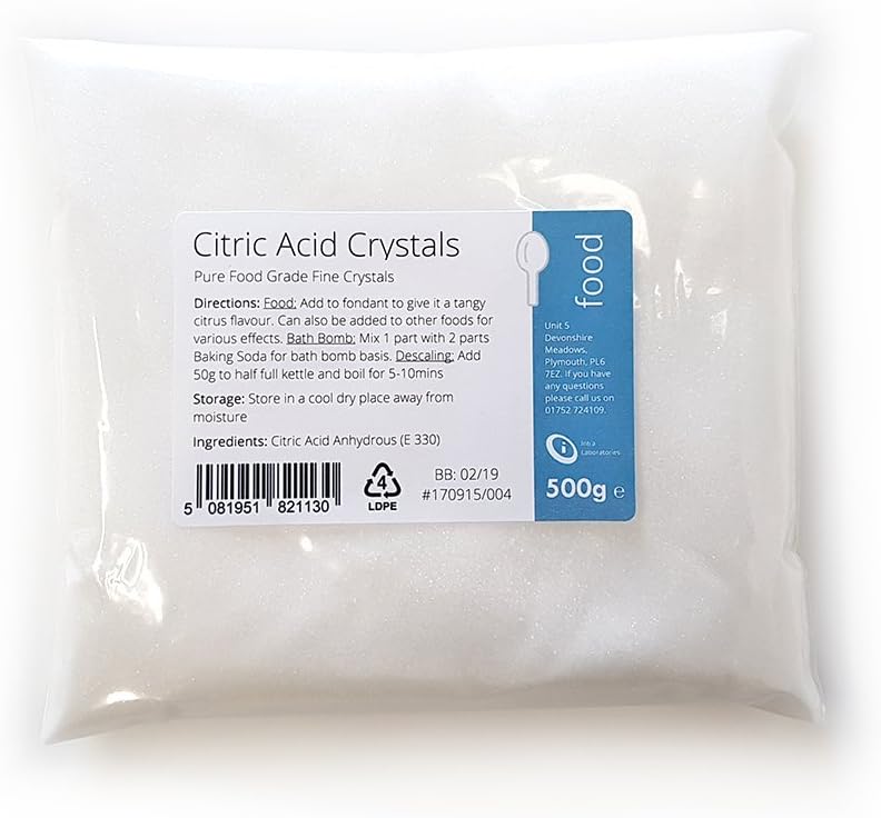 500g Citric Acid - Pure Food Grade Fine Crystals