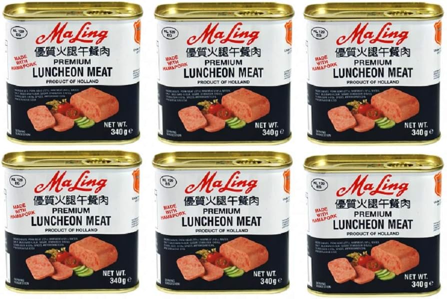 MaLing Luncheon Meat 340 g (Pack of 6)