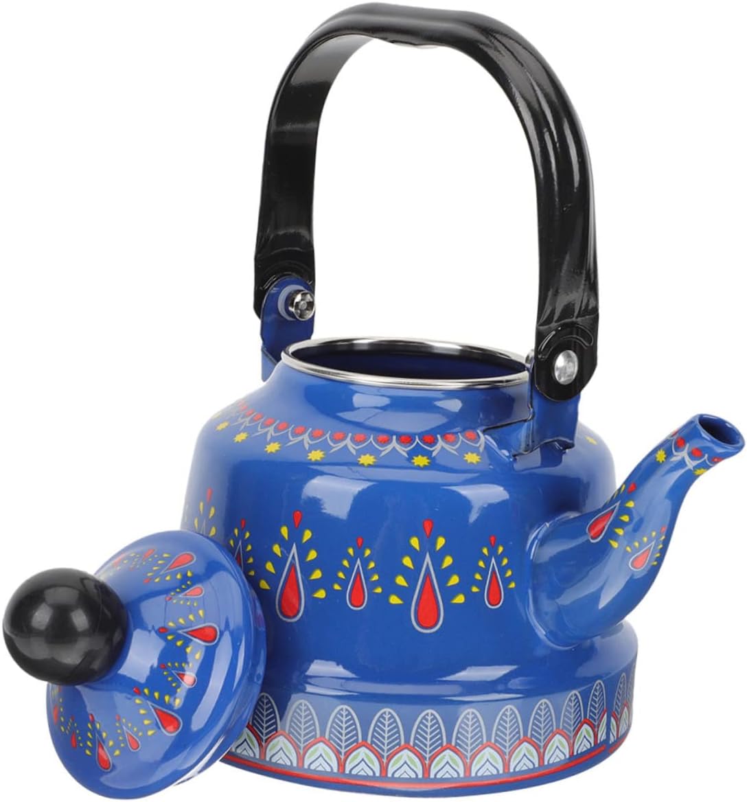 Cabilock Enamel Kettle Tea Kettles Tea Kettle Stovetop Tea Kettle Infuser Stovetop Heating Water Kettle Enamel Stovetop Kettle Enamel Tea Pot Teapots Small Teapot Vintage Stainless Steel