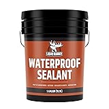 Liquid Rubber Waterproof Sealant - Multi-Surface Leak Repair Indoor and Outdoor Coating, Water-Based, Easy to Apply, Original Black, 5 Gallon