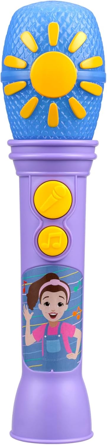 eKids Ms Rachel Toy Microphone for Kids, Includes Built-in Music and Lights, Toddler Toys for Ages 18 Months and Up (Purple)