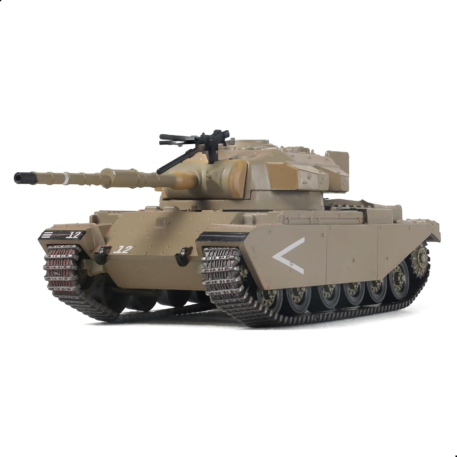 1/72 Scale FV4007 Centurion Military Heavy Tank Model Classic Morden U.K. Diecast Vehicle Tank Model with Transparent Storage Box Gift or Collection for Adults