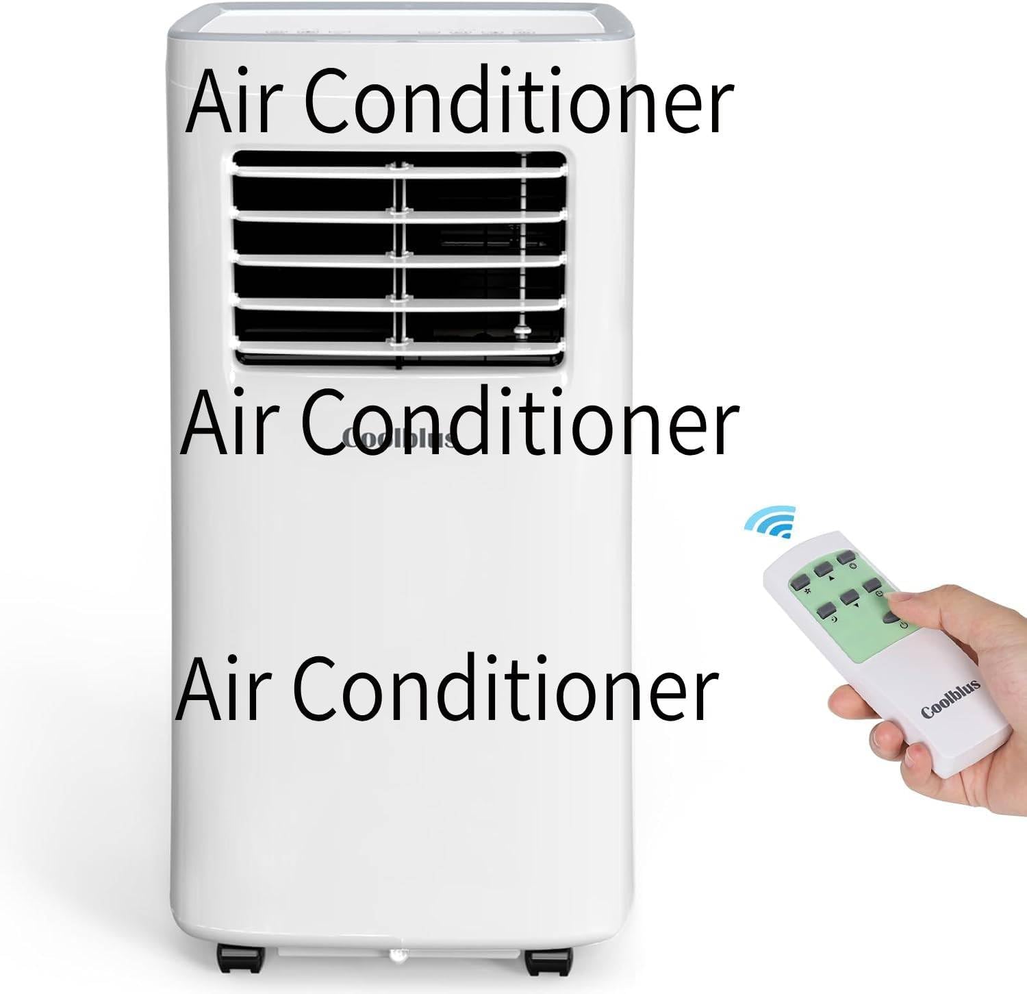 Coolblus portable air conditioner,7300 BTU portable ac unit up to 450 Sq,3 IN 1 with Remote Control,White