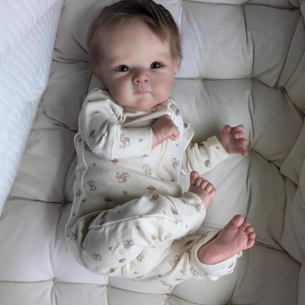 Zero pam Real Life Reborn Baby Dolls Full Body Girl, Lifelike Anatomically Correct Baby Dolls 18 Inch Posable Newborn Baby Dolls That Look Real With Rooted Hair