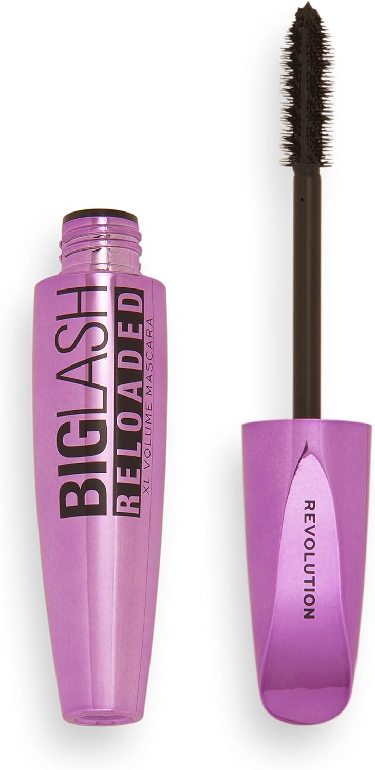 Makeup Revolution Big Lash Reloaded Volume Mascara, Waterproof & Volumising, Black, 8g