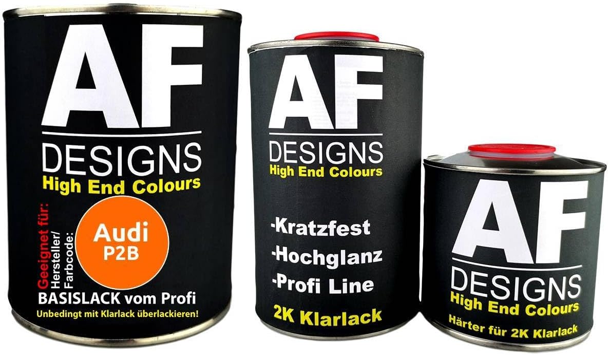 2.5 L Car Paint Set Suitable for Audi P2B Orange Clear Varnish Hardener Base Coat Repair Paint Ready to Spray