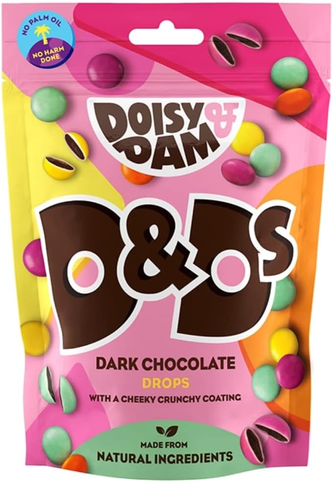 Doisy & Dam D&Ds Vegan Dark Chocolate Drops 80g x 10 packs