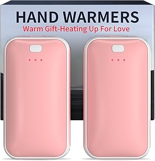 Hand Warmers Rechargeable, 2 Pack 4000mAh Electric Handwarmer, Portable Pocket Heater Handwarmers, Gifts for Men, Women, Christmas, Outdoor, Indoor, Golf, Camping, Hunting Accessories