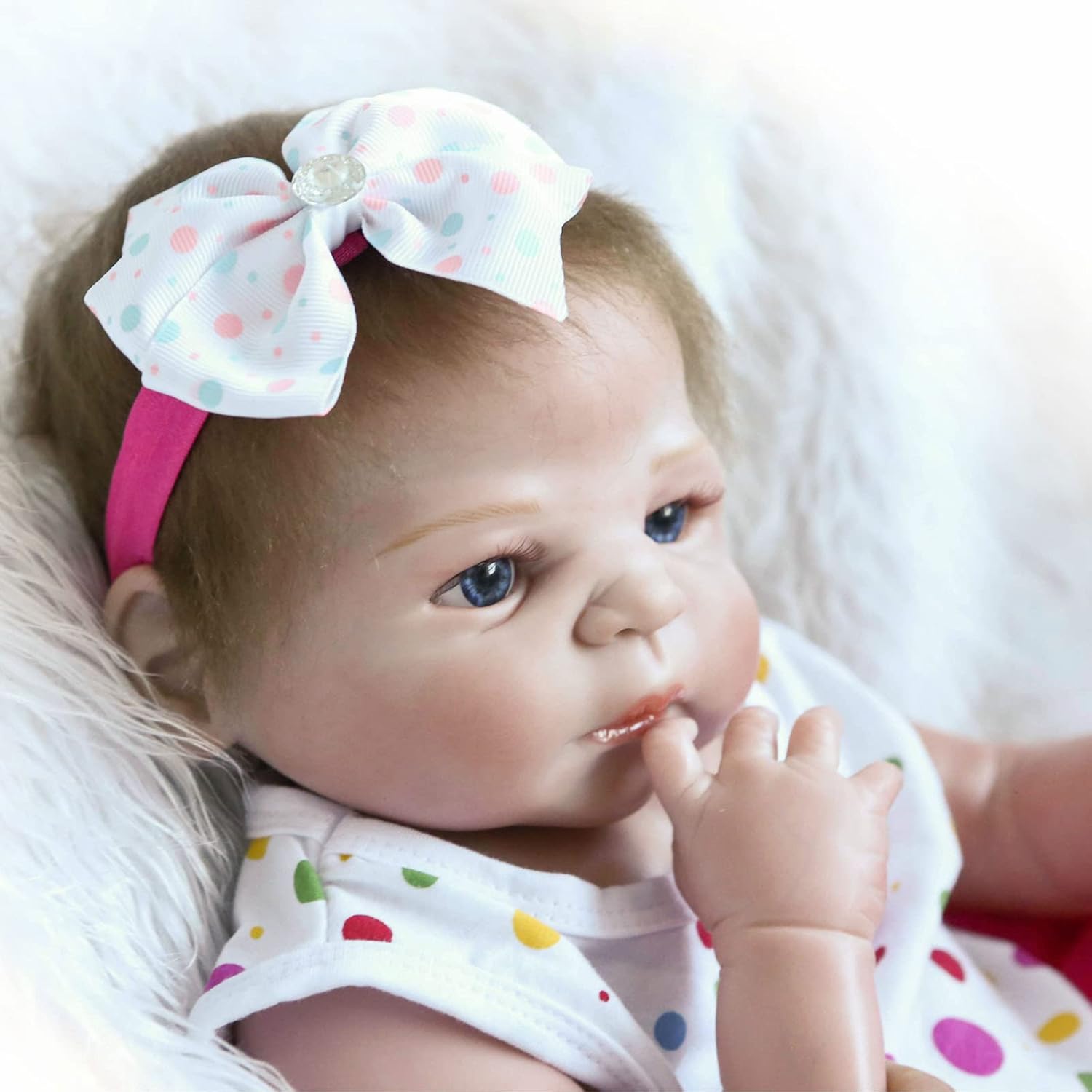 HAMIMI Reborn Baby Dolls Soft Silicone Body Realistic Handmade Lifelike 56cm 22inch Rebirth Baby Dolls Soft Real Touch