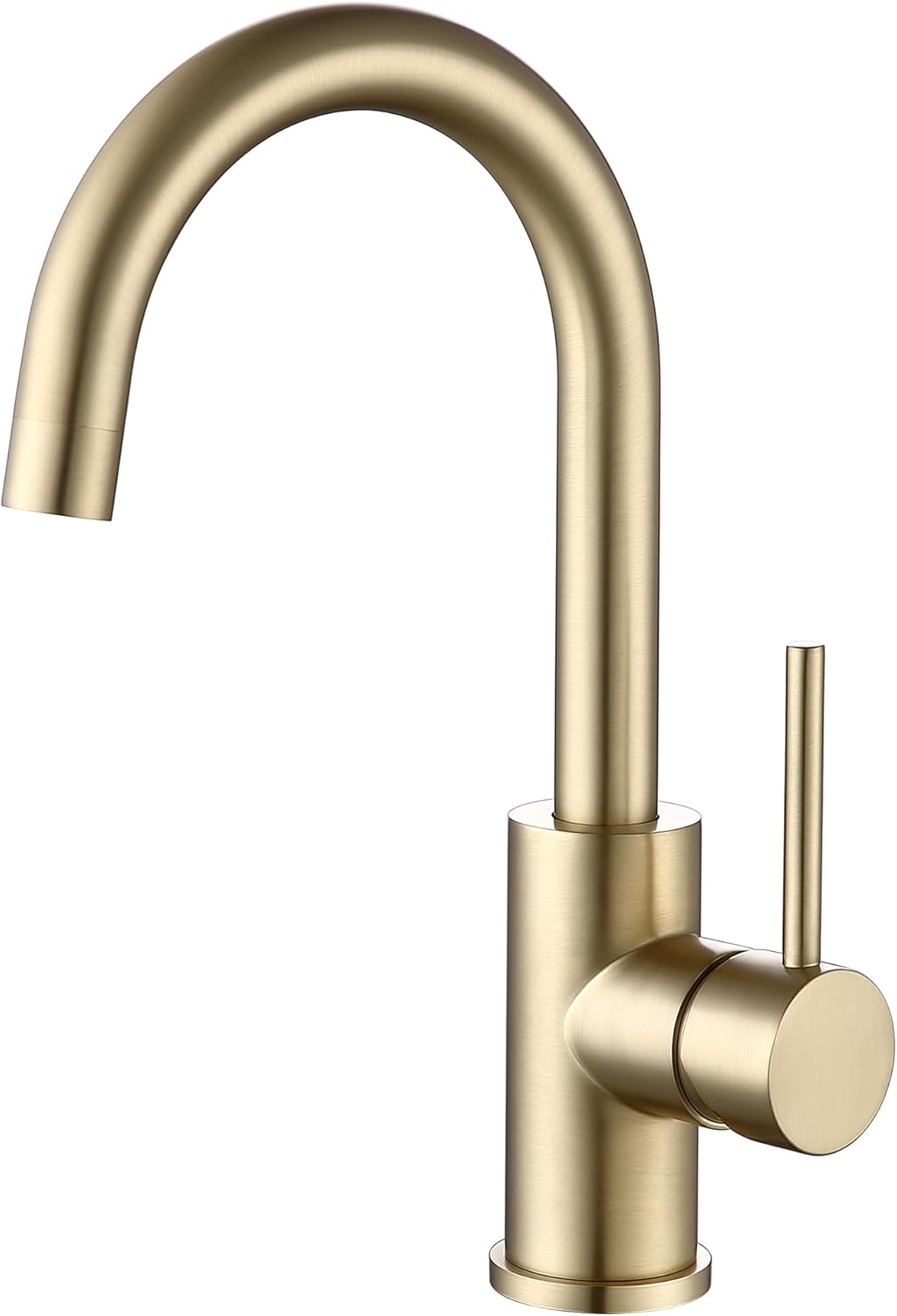 Bar Faucets Single Hole, Brushed Gold Mini Kitchen Sink Faucets, Single Handle Stainless Steel Modern Wet Bar Sink Faucets, Single Mixer Taps
