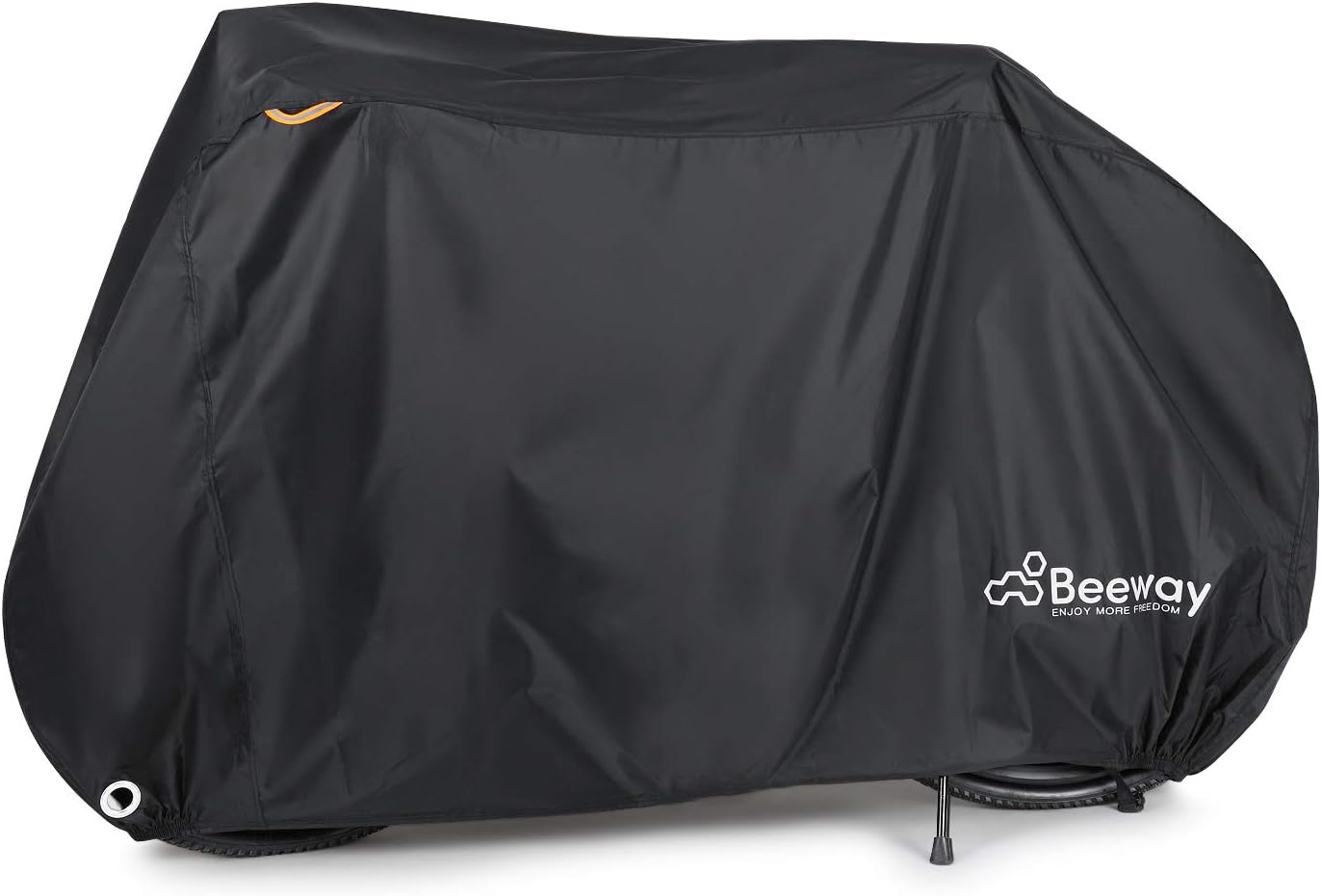 BEEWAY Bike Cover, Waterproof Bicycle Cover Indoor Outdoor Storage - 210T Nylon with Pu Coating, Safty Straps, Lock-holes, Fits for Most Bikes up to 29"