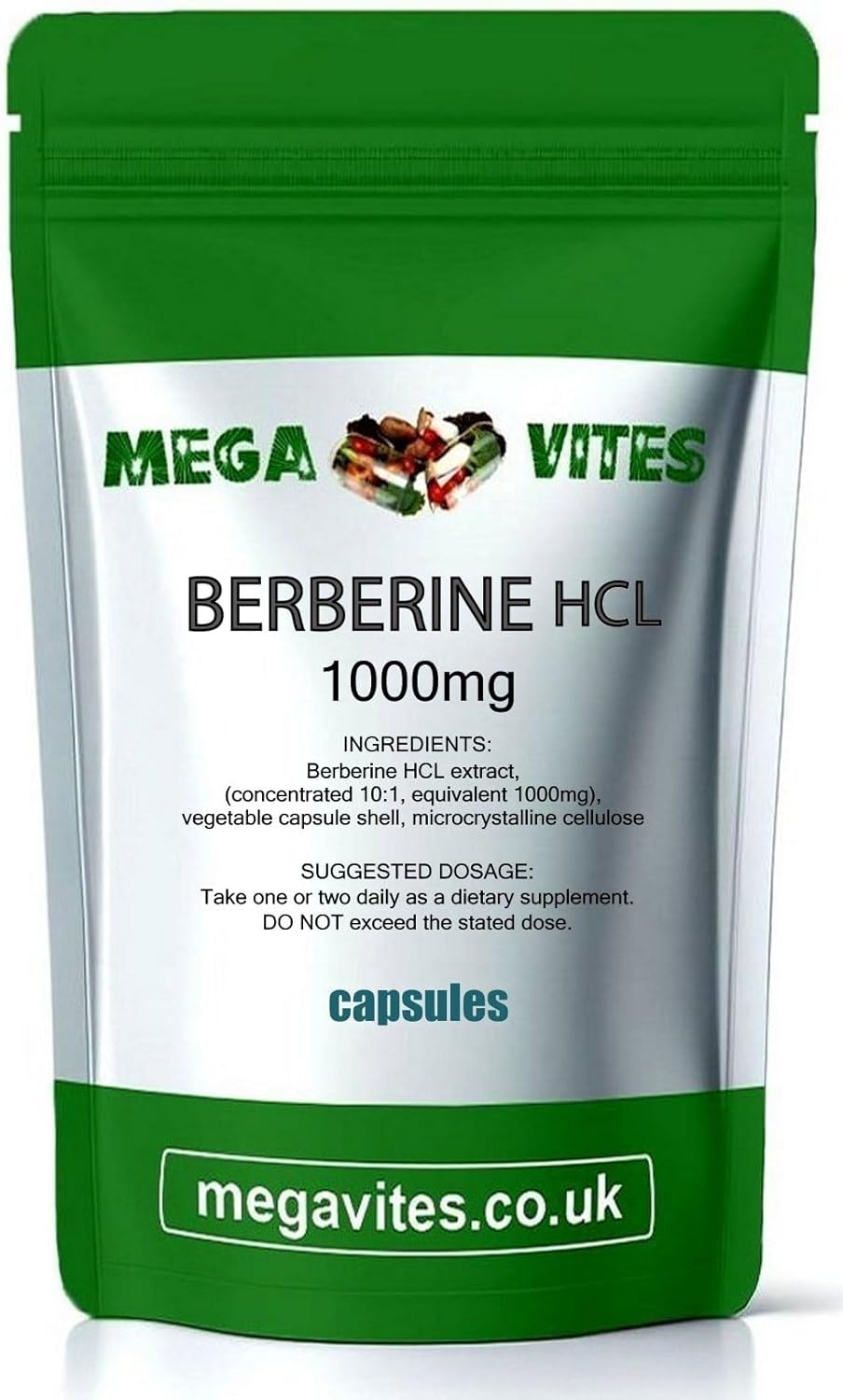 Berberine HCL Capsules 1000mg x 60 - MEGAVITES