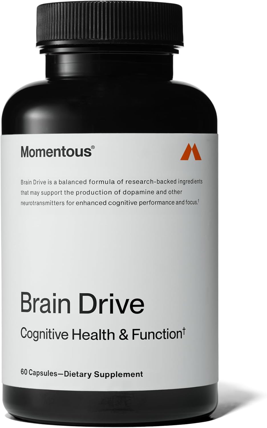 Momentous Brain Drive Nootropic Supplement - Brain Supplement for Memory & Focus Support - NSF Certified for Sport - GMO- & Gluten-Free - 30 Servings