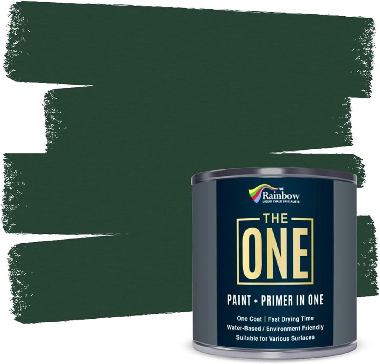 THE ONE All-in-One Paint & Primer: Durable Furniture, Cabinet, Front Door, Wall, Bathroom, Kitchen - Fast Drying Interior & Exterior Craft Paint (Green, Matte, 8.5oz)