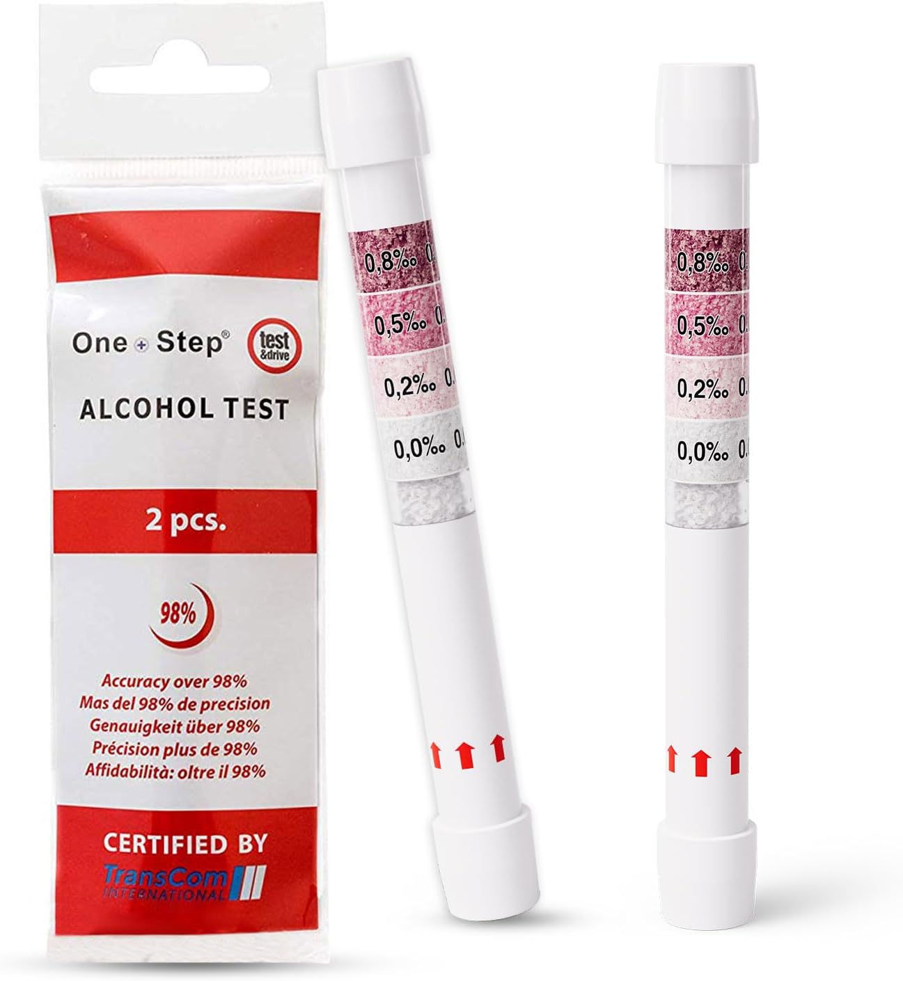 One Step: 10 x Alcohol Breathalyzer Breath Tester Kit - UK & EU Certified Test Kits