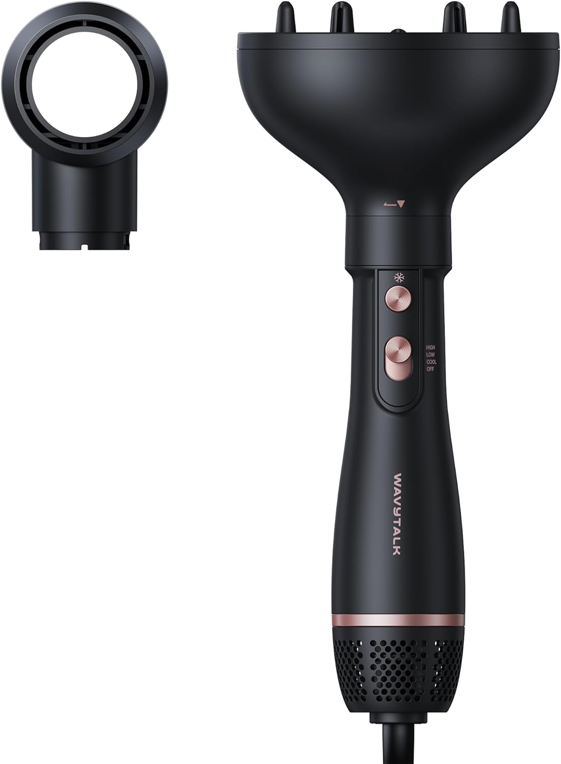 Wavytalk Diffuser Hair Dryer, Air Sculpt 2-in-1 Hair Dryer Set,Blow Dryer with Hair Diffuser for Curly, Wavy, Coily Hair, Enhance Natural Curls, Reduce Frizz, Only Use for US 110V-120V