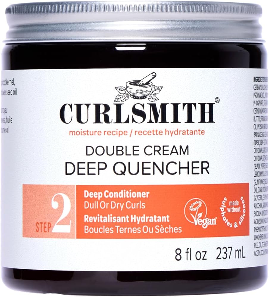 Curlsmith - Double Cream Deep Quencher - Vegan Moisturising Deep Conditioner for Ultra Dry, Wavy, Curly or Coily Hair (227g)
