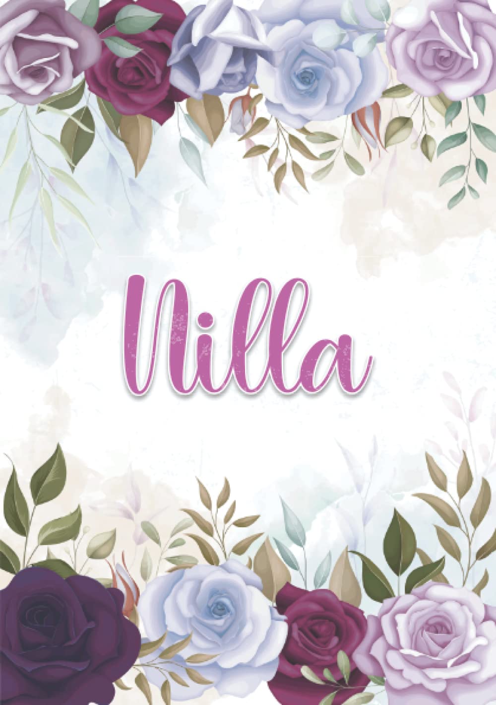 Nilla: Taccuino A5 | Nome personalizzato Nilla | Regalo di compleanno per moglie mamma sorella figlia ... | Design: decorazione floreale | 120 pagine a righe, piccolo formato A5 (14.8 x 21 cm)