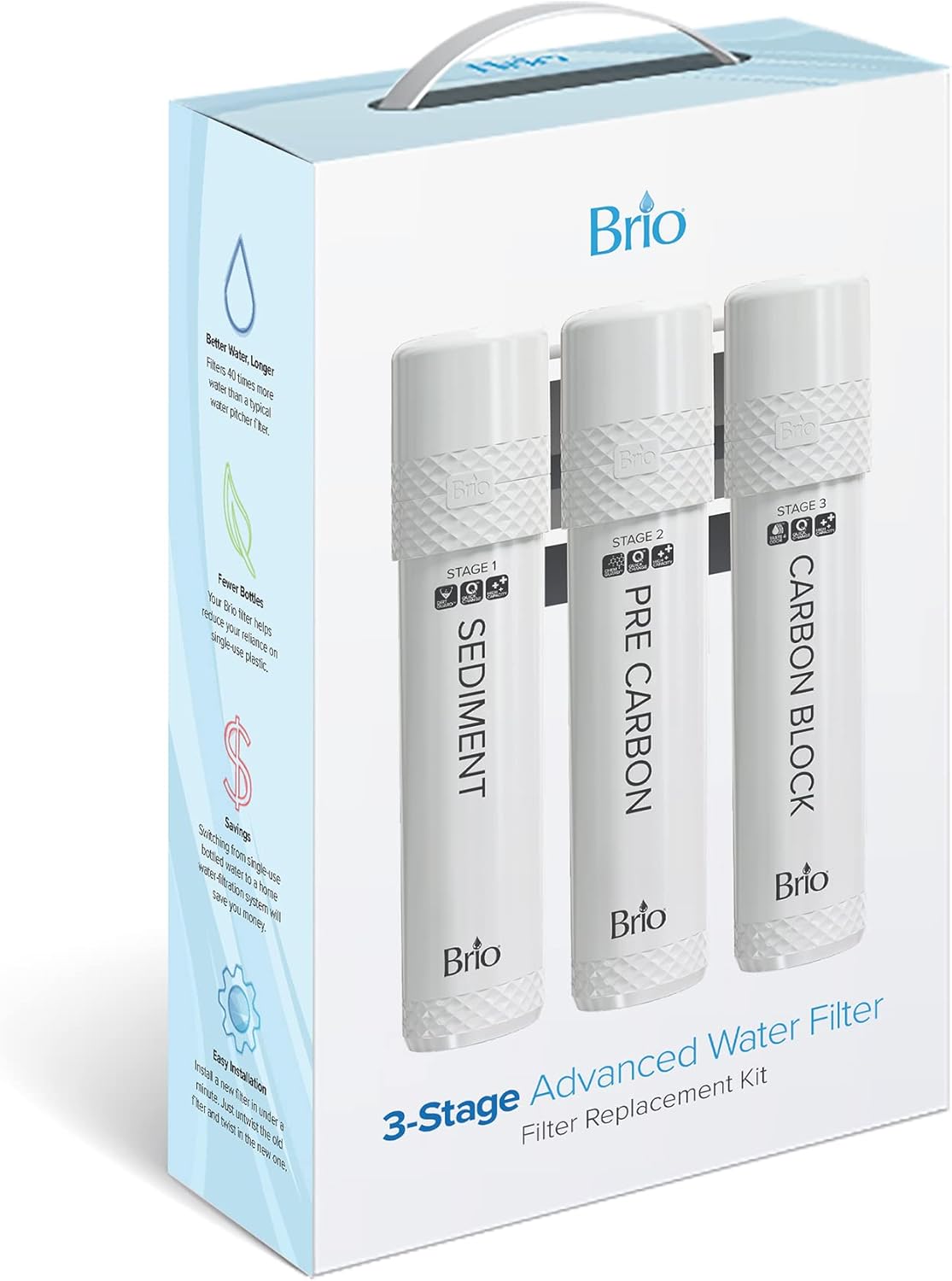 Brio 3-Stage Filter Replacement Kit for Brio 3-Stage Water Cooler Dispensers