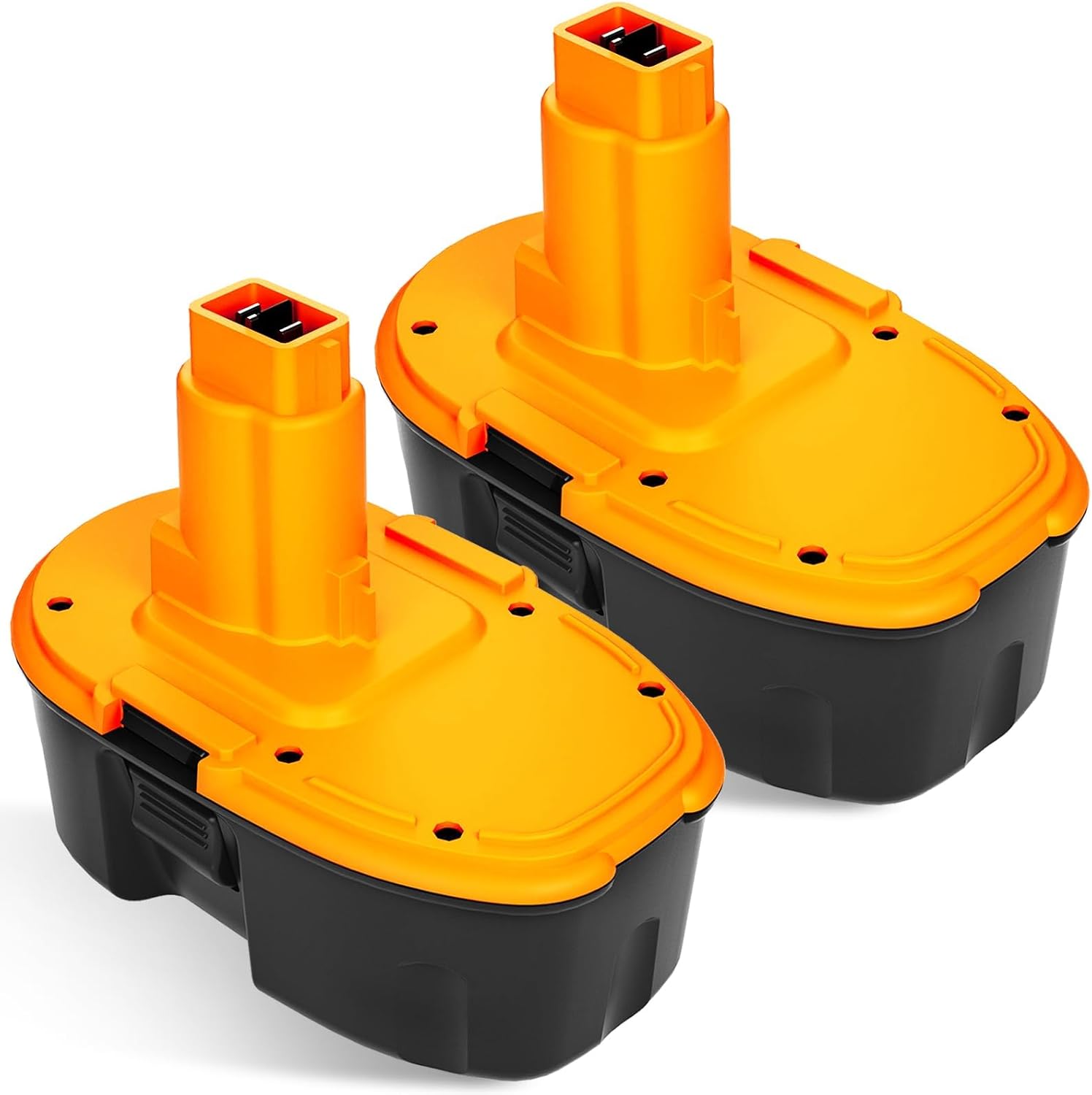 2-Pack 18V 4500mAh DC9096 DC9098 Replacement for Dewalt 18V Battery, Compatible with Dewalt 18 Volt Battery DC9099 DW9095 DW9099 DE9038 DE9039 DE9095 DW9095 DW9096 DE9503 DC9182(Yellow)